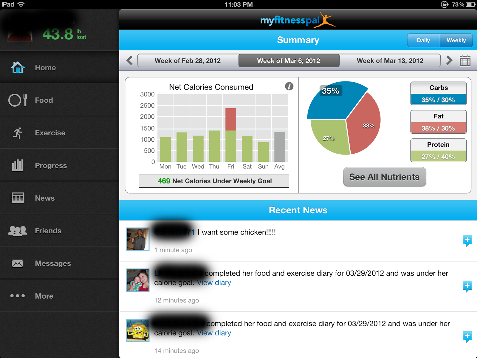 Nina's World: Myfitnesspal App