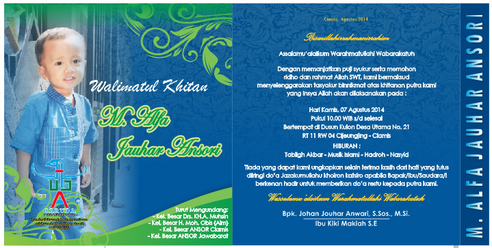 Download Desain Undangan Khitanan cdr. M. Alfa Jouhar