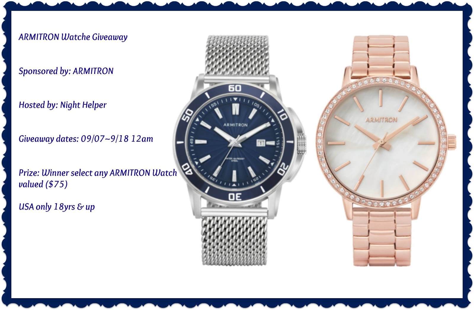 Monicas Rants Raves and Reviews: Armitron Watch Giveaway - ends 9/18!