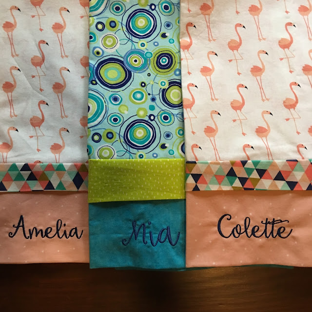 Marla, Plain and Small Embroidered Pillowcases