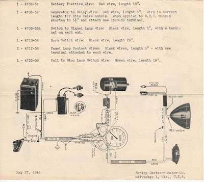 1941 Harley Davidson WL Restoration : Another H-D WL Wiring Diagram