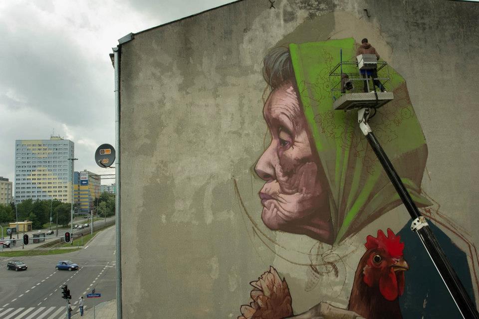 Etam Cru New Mural In Lodz, Poland | StreetArtNews | StreetArtNews