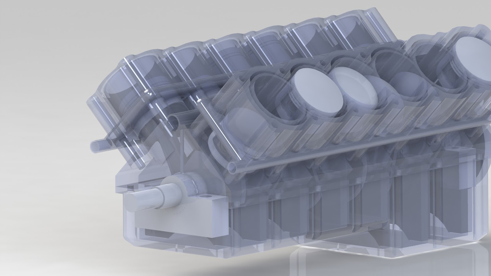 Desenhos em Solidworks e Autocad: Motor V12