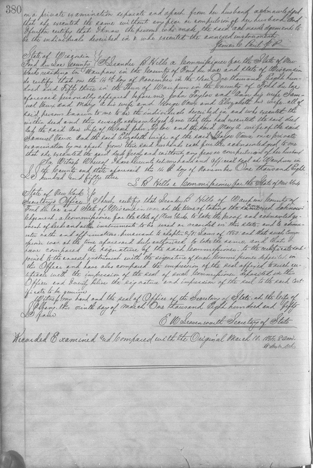 GeneaMusings Amanuensis Monday 1853 New York Deed of Heirs of James