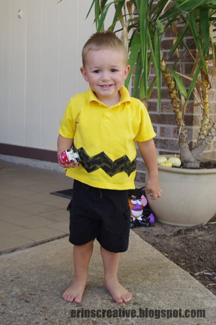 Erin's Creative Energy: Last Minute Kid Costume: Charlie Brown