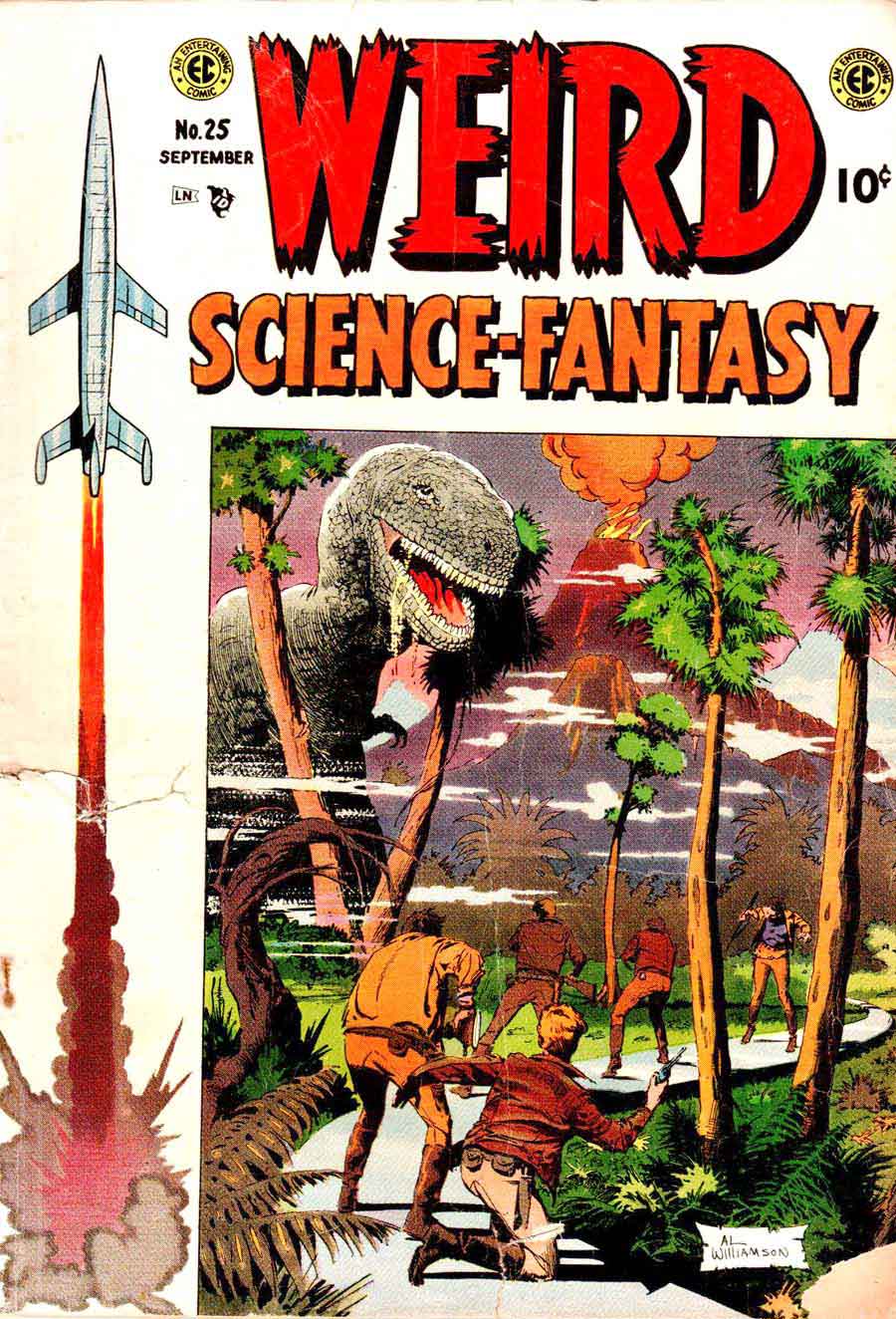 Weird Science-Fantasy #25 golden age EC 1950s science fiction comic book cover art by Al Williamson