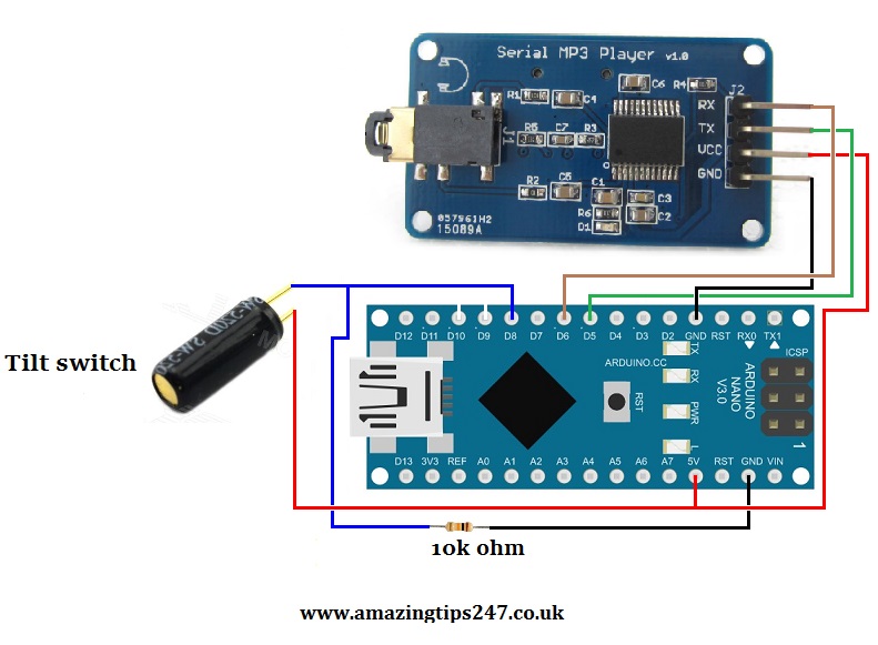 Tilt switch arduino (with sound) » Amazing Tips247