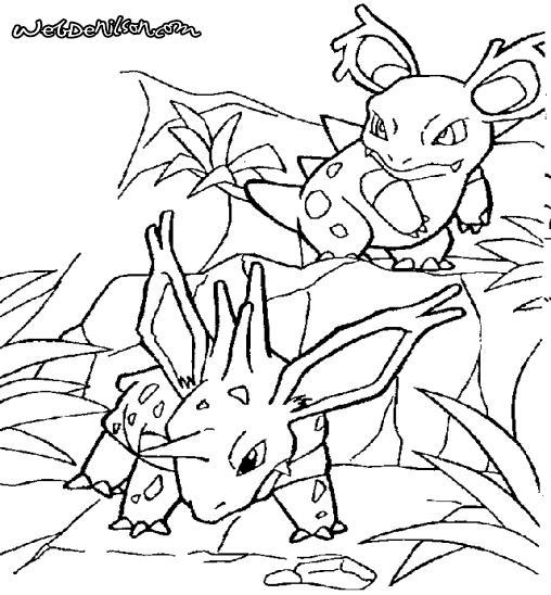 Desenho para colorir Pokémon - Eevee : Eevee & Pikachu 42