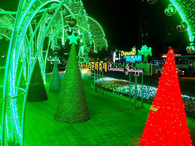 Christmas Tree lights grotto in Nampo, Busan, South Korea