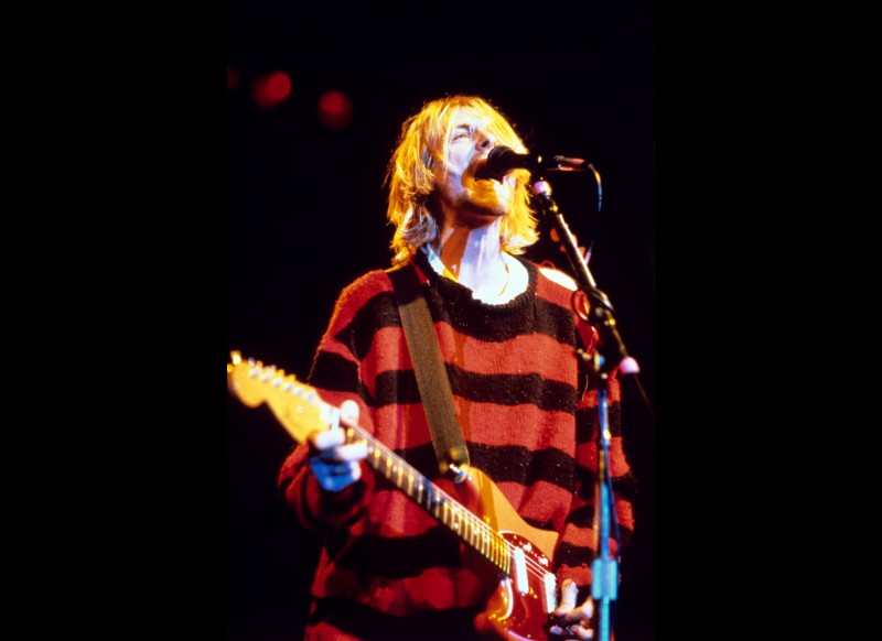 Guitar Red And Black Kurt Cobain Sweater Kurt Cobain Sweater Red