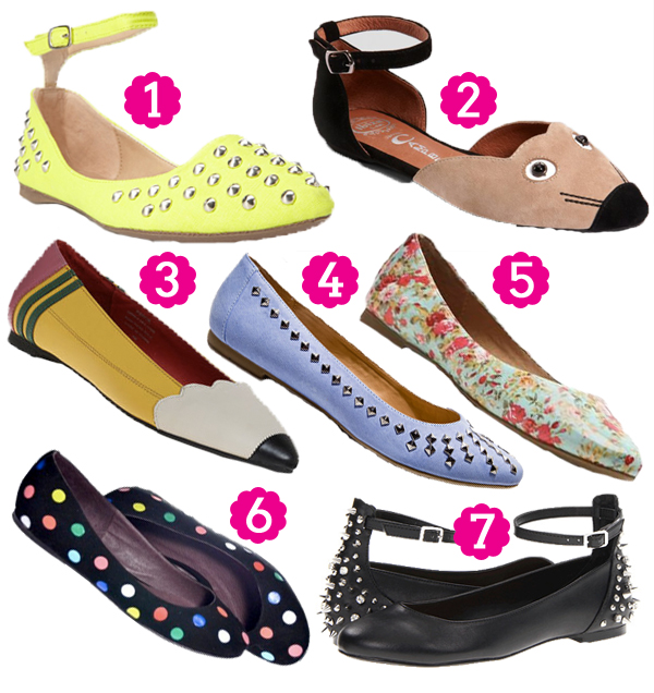 STYLE Fun Flats Neon Rattail