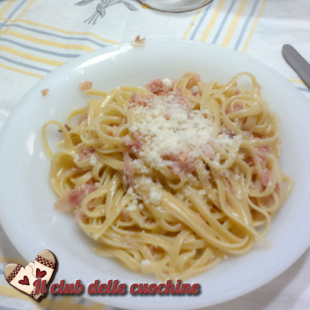 Bavette alla carbonara con prosciutto cotto Il club delle cuochine