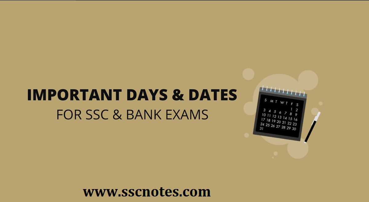Important Days for Competitive Exams PDF Download
