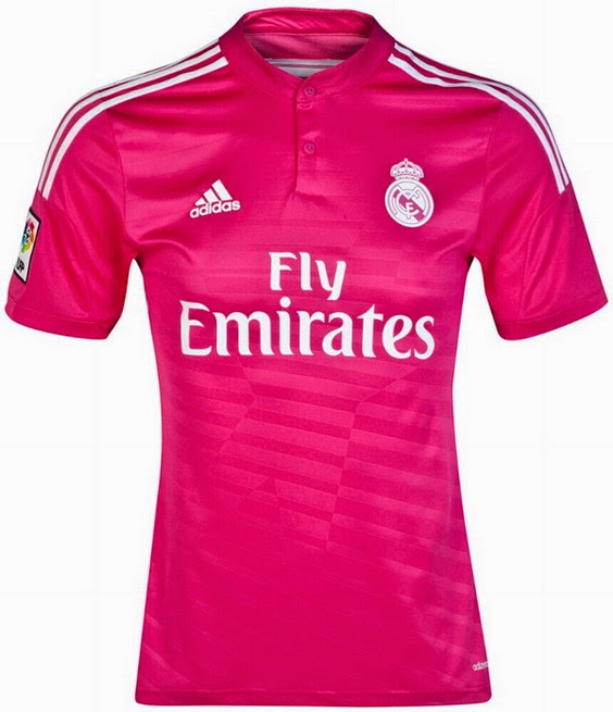 los fans de fútbol La camiseta del Real Madrid rosa 2014 2015 es un