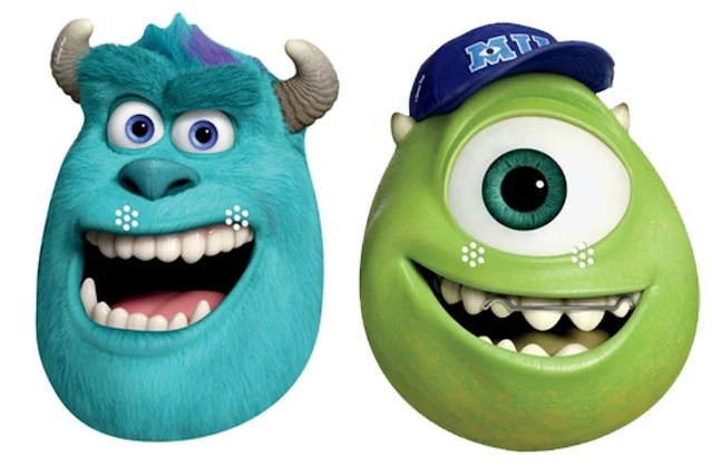 Máscaras de Universidad de Monstruos S. A. para Imprimir Gratis.