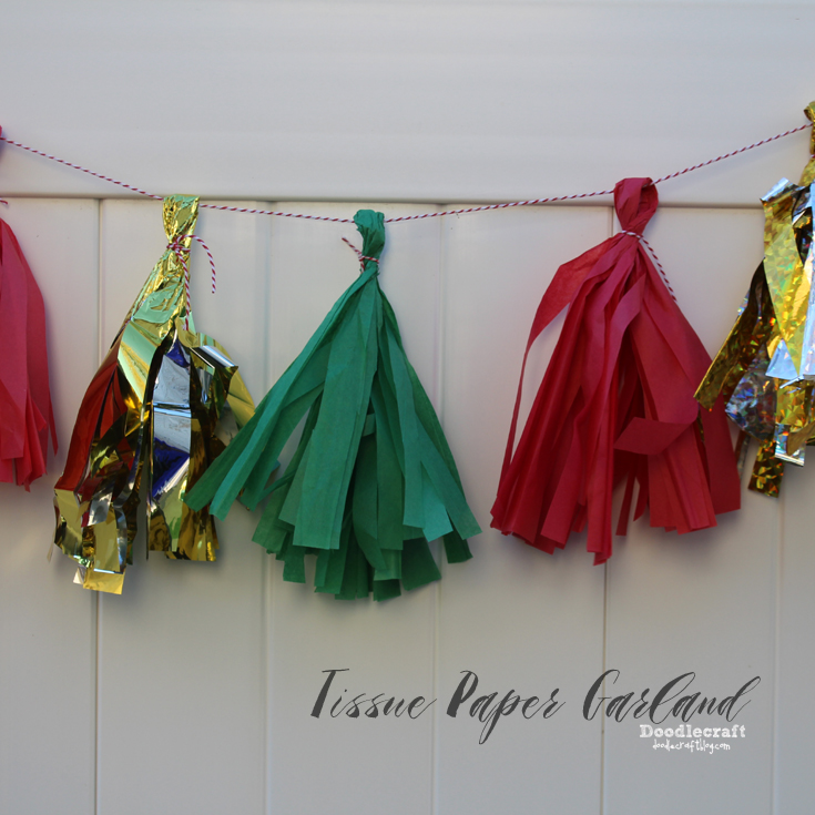 Lighted scrap fabric garland for any holiday - The Crafty Quilter