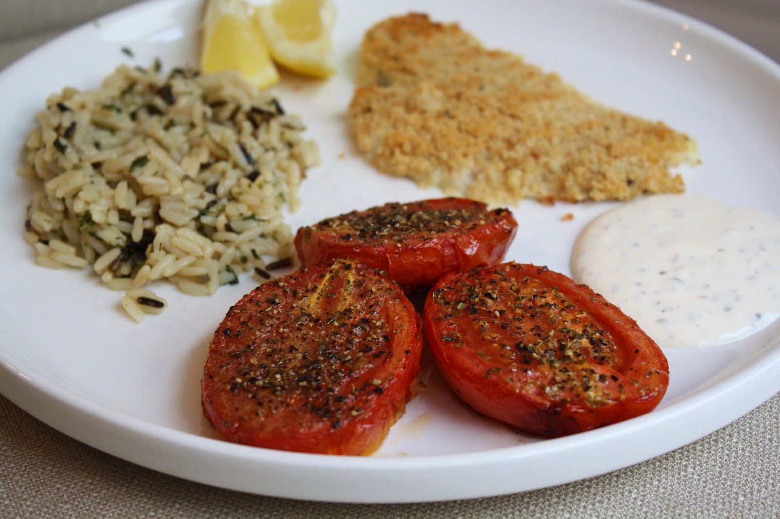 what's for dinner? baked flounder with roasted tomatoes... 30 minutes