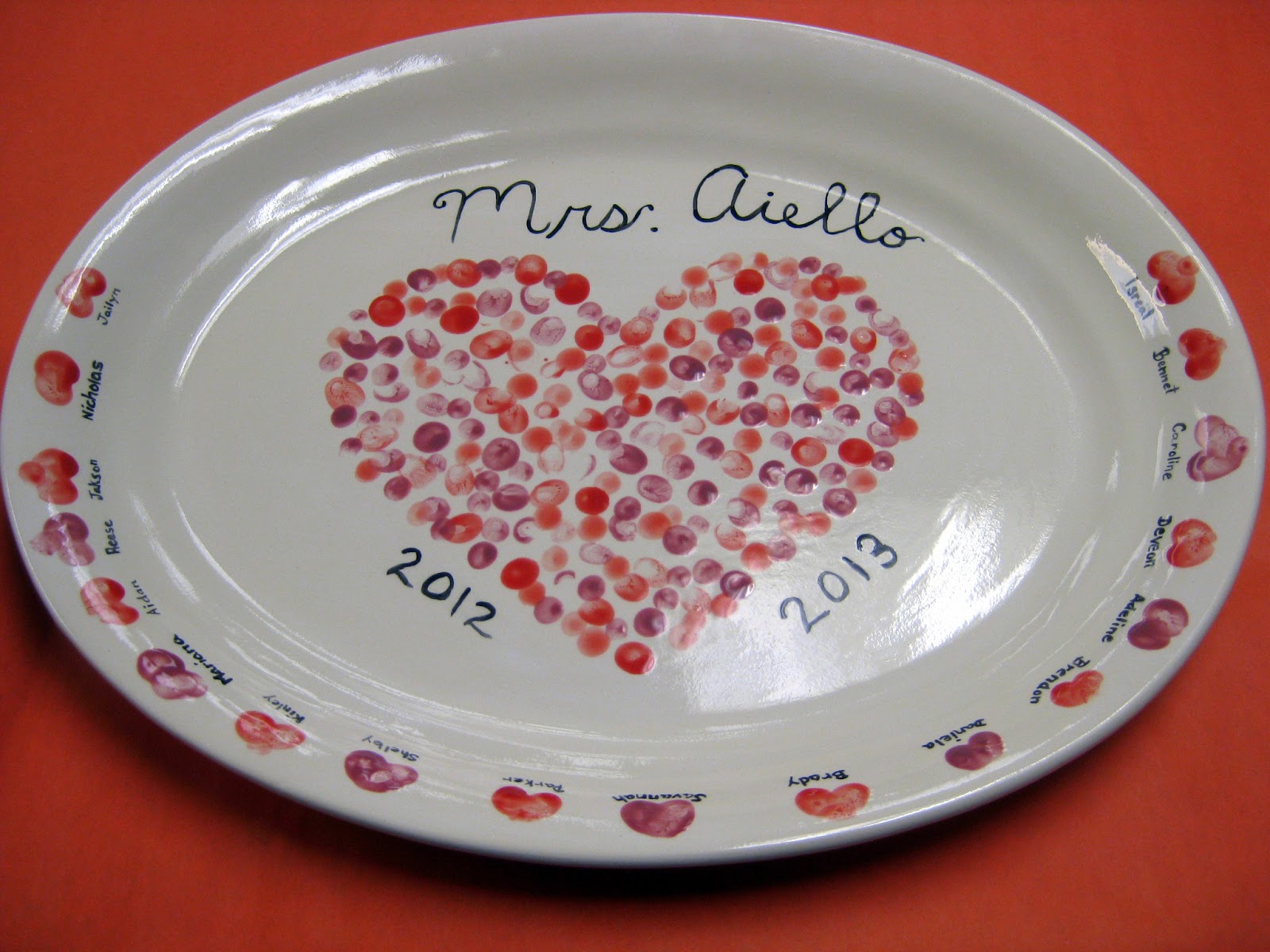 I love my teacher ceramic plate