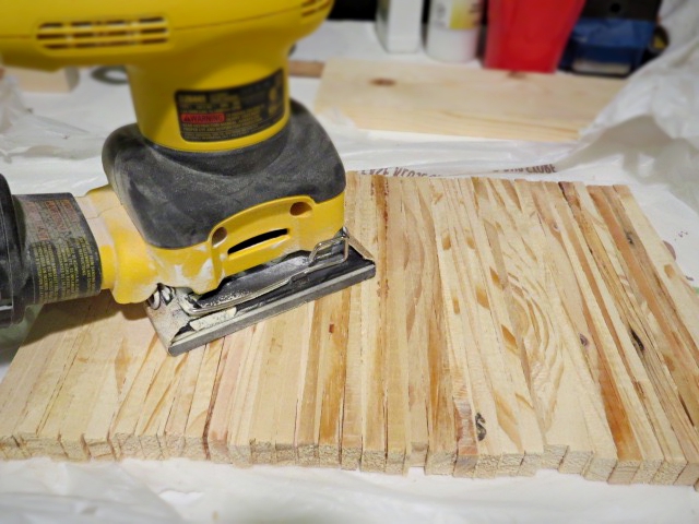 sanding wood shims