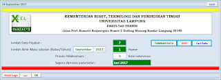 Tampilan Halaman Utama Aplikasi Aplikasi Excel Data Pejabat