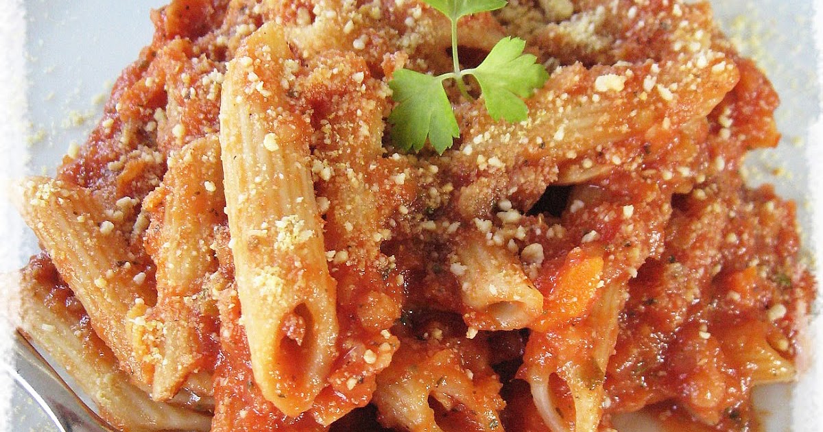 Pâtes épicées, sauce aux lentilles rouges