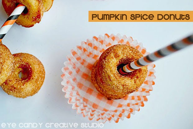 fall donuts, recipe for pumpkin spice donuts, baked donut recipe, mini