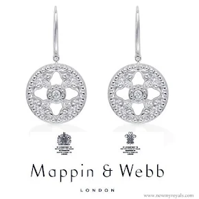 Kate Middeton jewelry Mappin & Webb Empress Drop Earrings