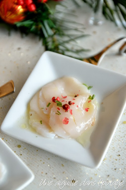 Carpaccio de St Jacques au citron vert 