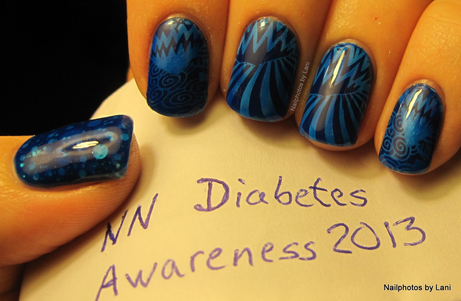 Nailphotos by Lani Norway Nails Nail Art Diabetes Awareness Contest