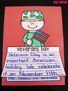 Veterans Day writing activities that are perfect no prep crafts