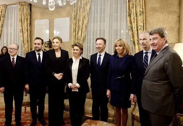 Grand Duchess Maria Teresa and First Lady Brigitte Macron attended award ceremony at Institut de France