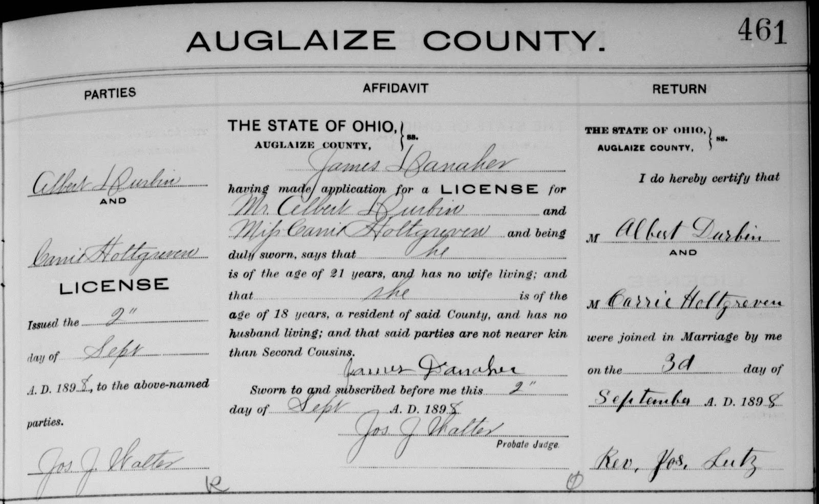 Durbin Family History Albert C Durbin (18591939)