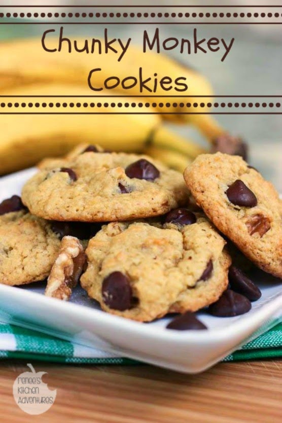 Chunky Monkey Cookies:  from a cake mix! 