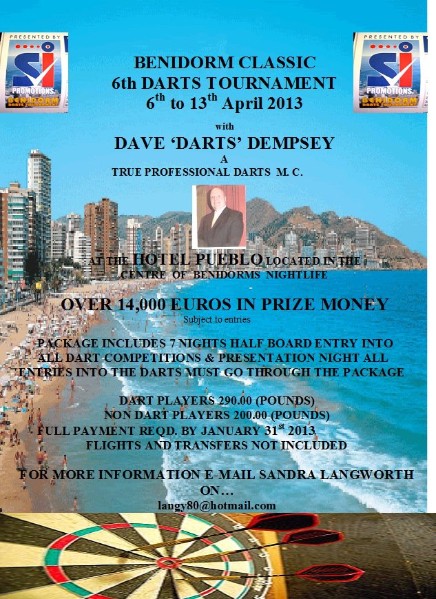 Dardos en Tarragona 6ª Benidorm Classic Darts Torunament