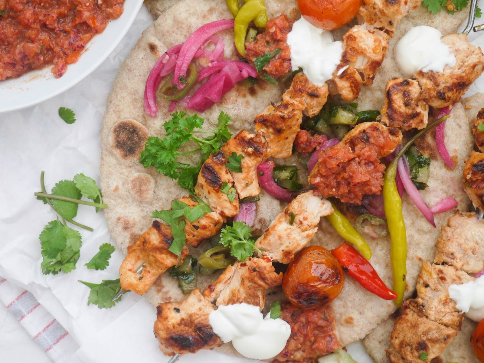 This Muslim Girl Bakes Turkish Chicken Kebabs with Tomato Chilli Sauce.