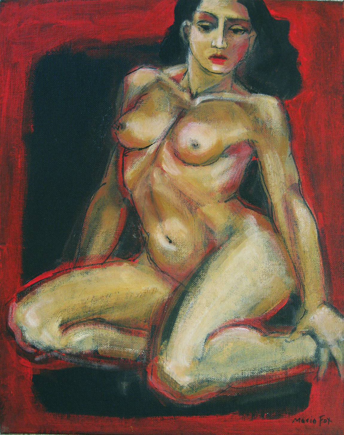 Nude Figure Painting Of Woman Female Figuration Classic Nude By Marie