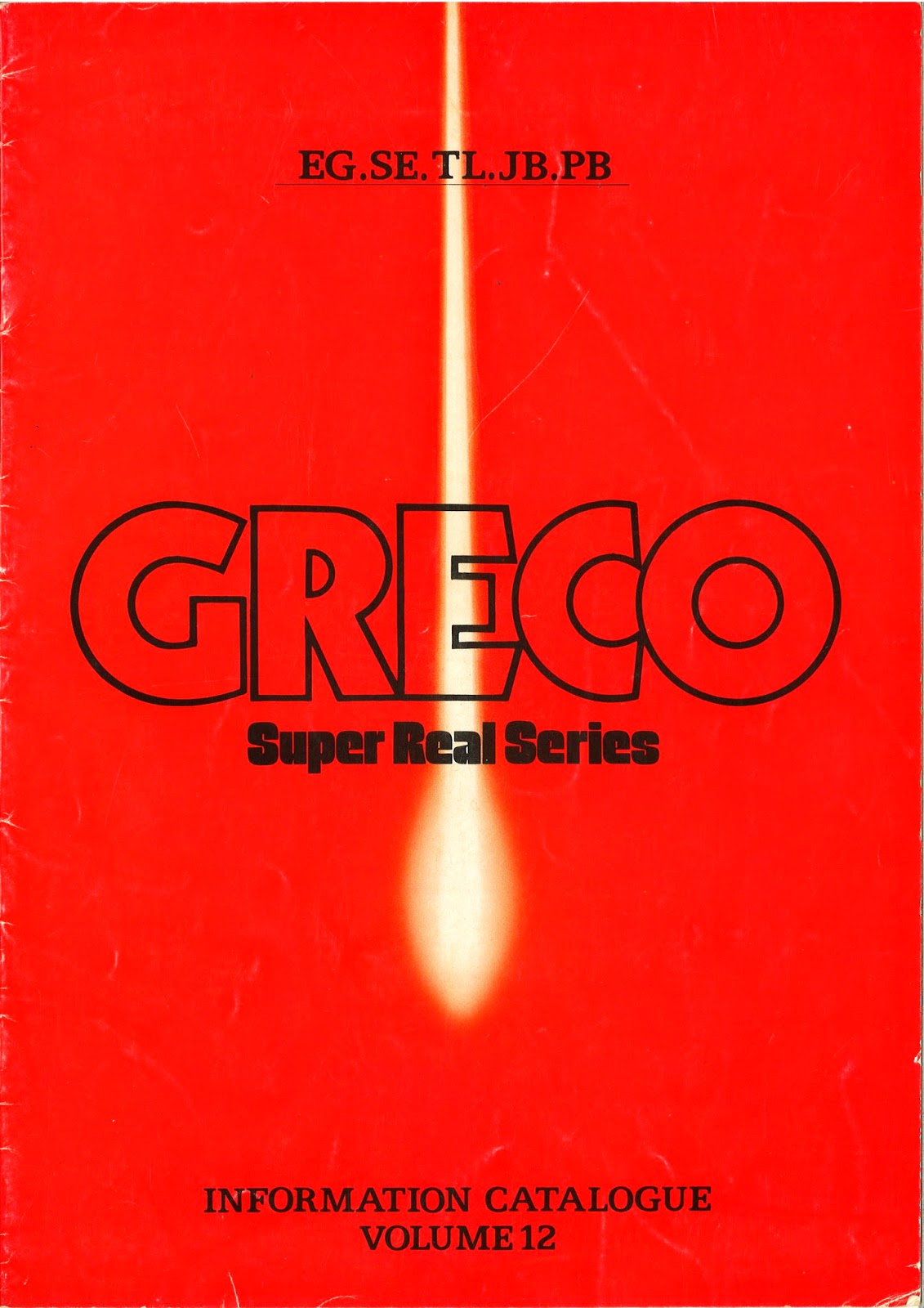 Japanese Guitars 1980 Greco Super Real Series Information Catalogue