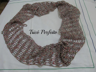 Artfully Simple Infinity Scarf - cachecol crochet em linha de algodão