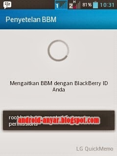 Foto Proses Mengaitkan BBM dengan BlackBerry ID