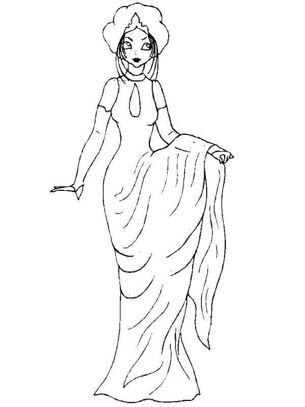 Coloring Pages Of Dresses - Best Coloring Pages Collections