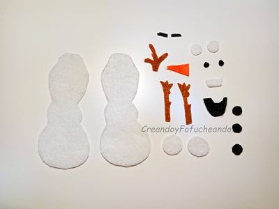piezas-de-olaf-en-fieltro-creandoyfofucheando