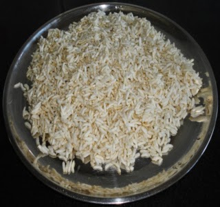 drained puffed rice