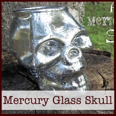 mercury glass skull