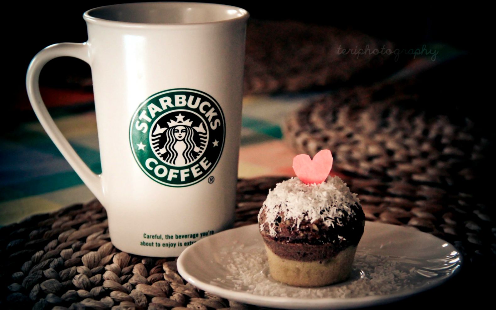 Starbucks Mug Cup Cake Heart Love Hd Wallpaper