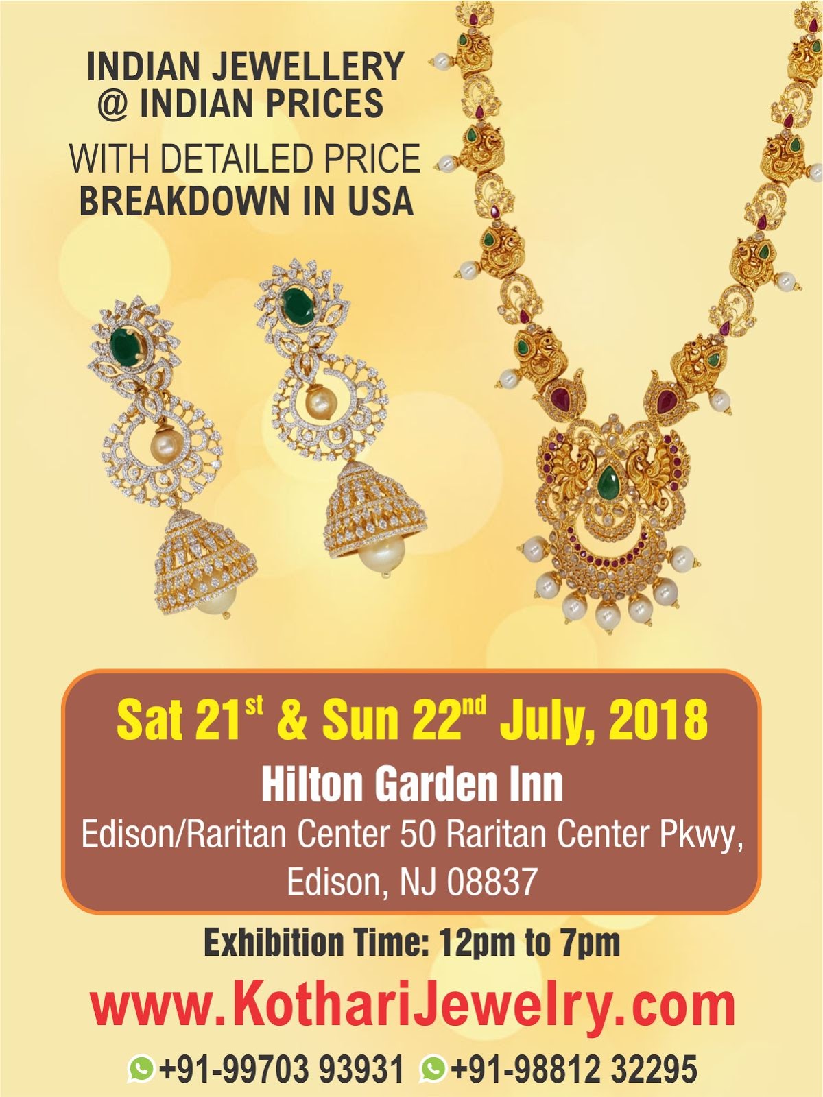 Kothari Jewellery Exhibiton at Edison NJ Jewellery Designs