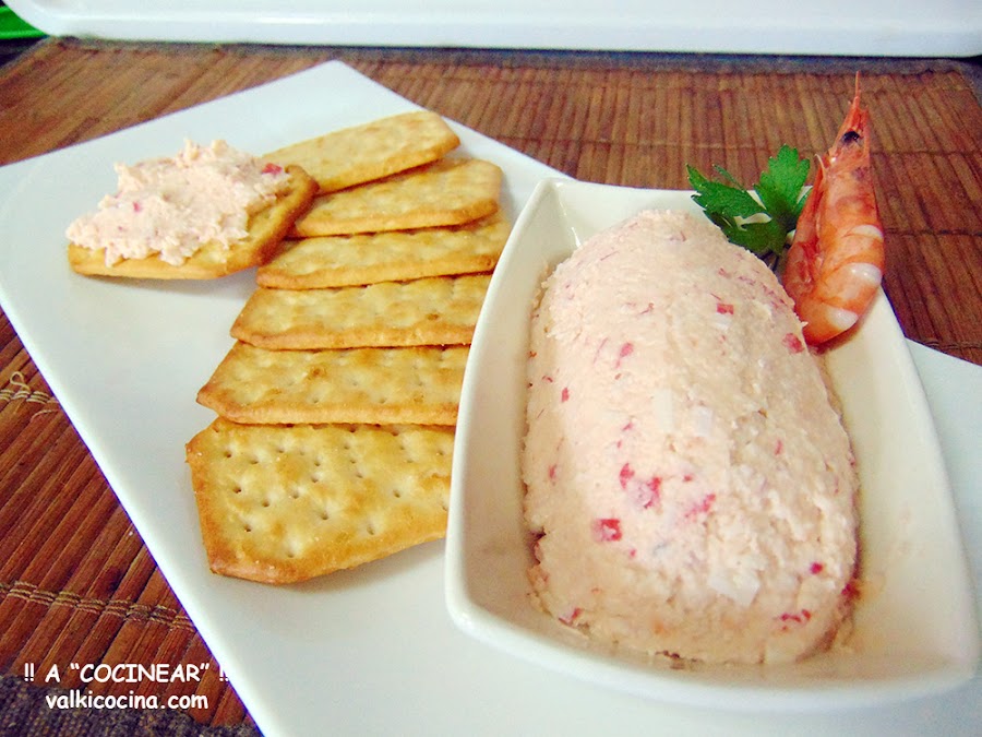 Paté de gambas y palitos de cangrejo