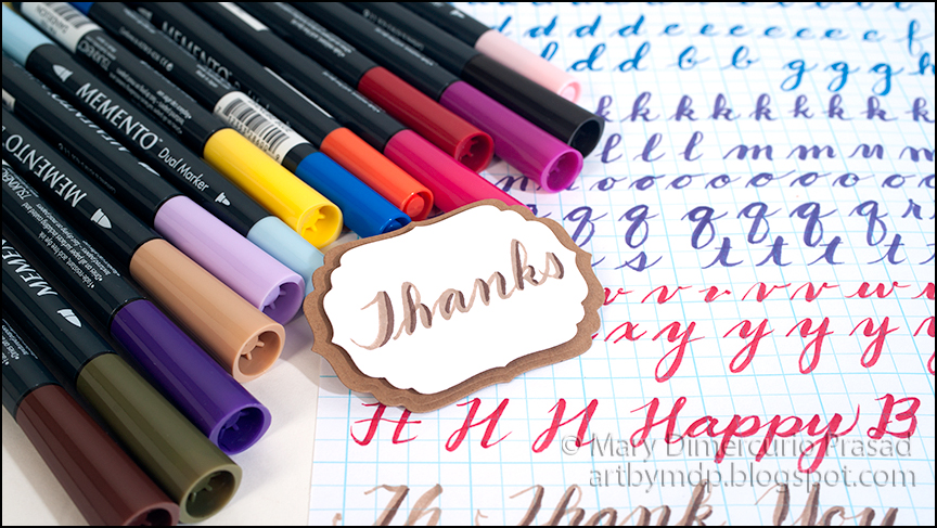 Awash with Color: Brush Lettering with Memento Markers