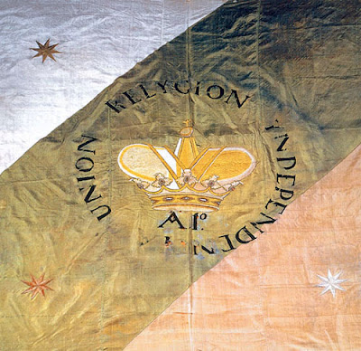 Clio-Mexico-luiselli: Bandera del Ejército Trigarante. 1821.
