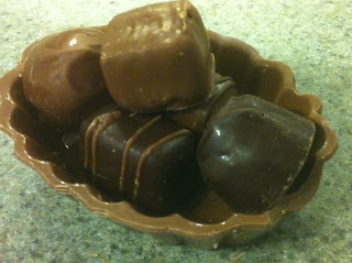 Chocolate Truffles inside Chocolate Basket