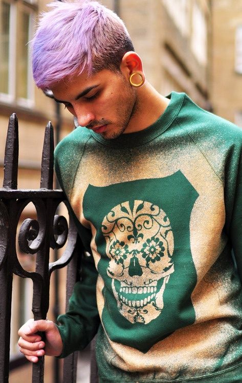 Clearance homens de cabelo colorido 2025